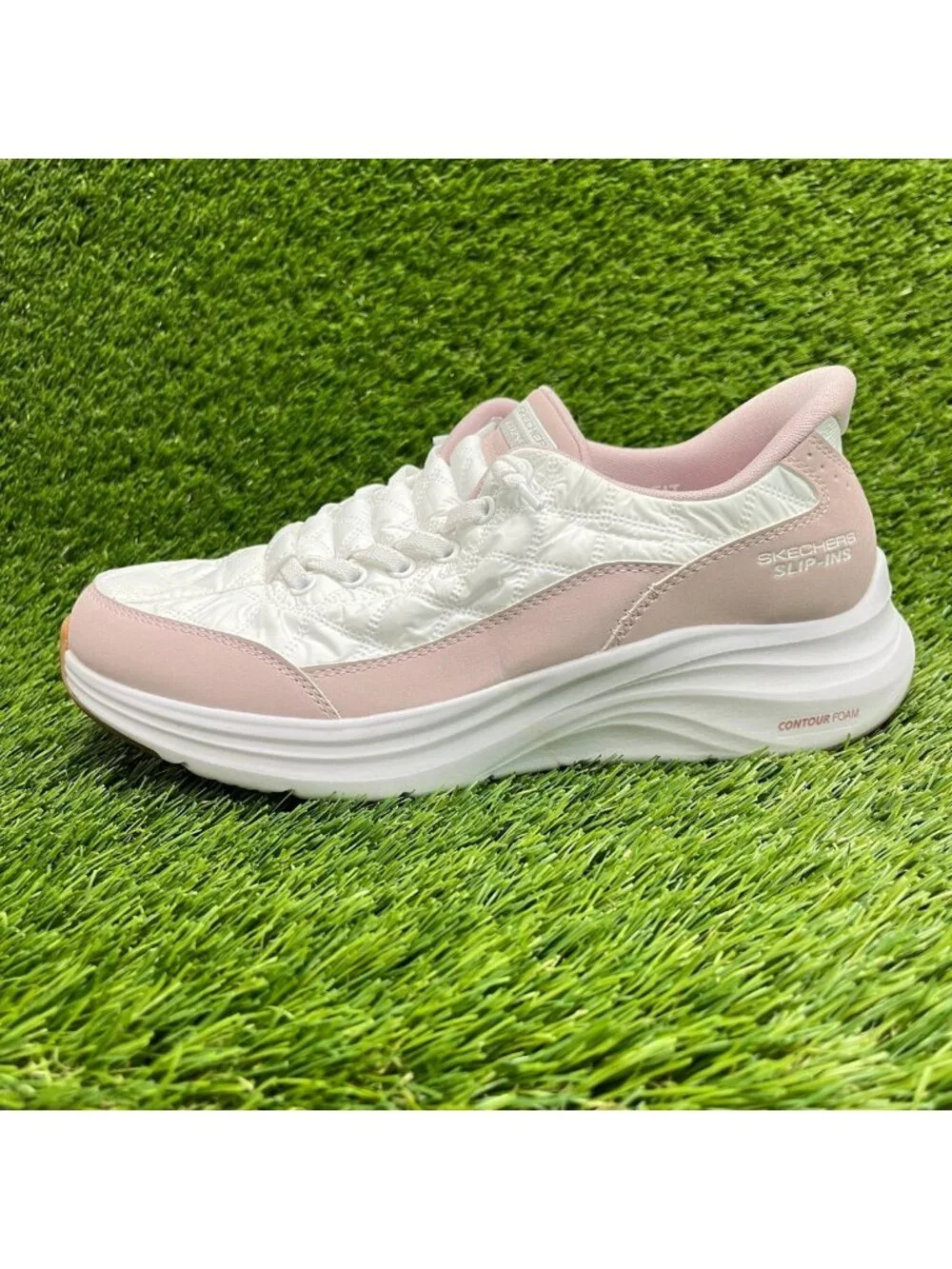 Skechers Contour Foam-Cozy Fit Womens Size 7 Lavender Running Shoes Sneakers